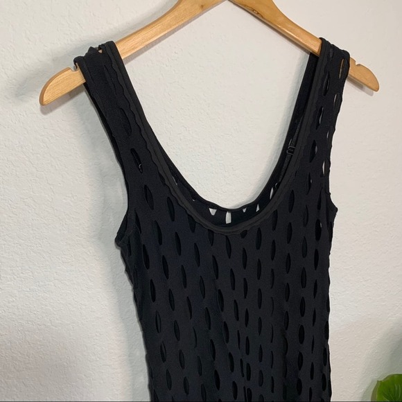 NWT Tracy Reese Black Fitted Tank Midi Dress Size Small $348 - Picture 5 of 9